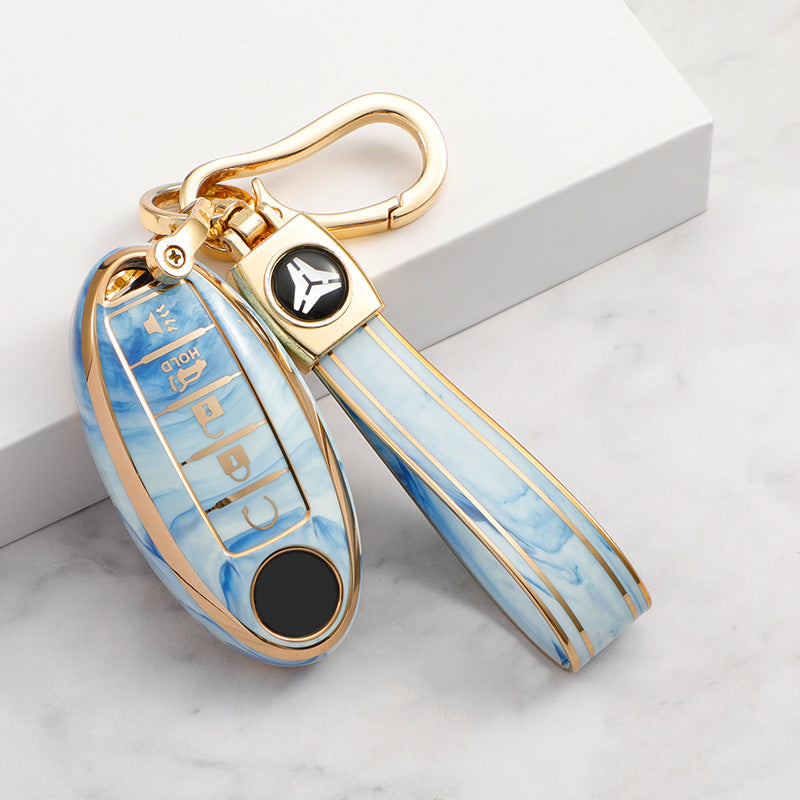 Nissan Case Gold Inlaid With Jade