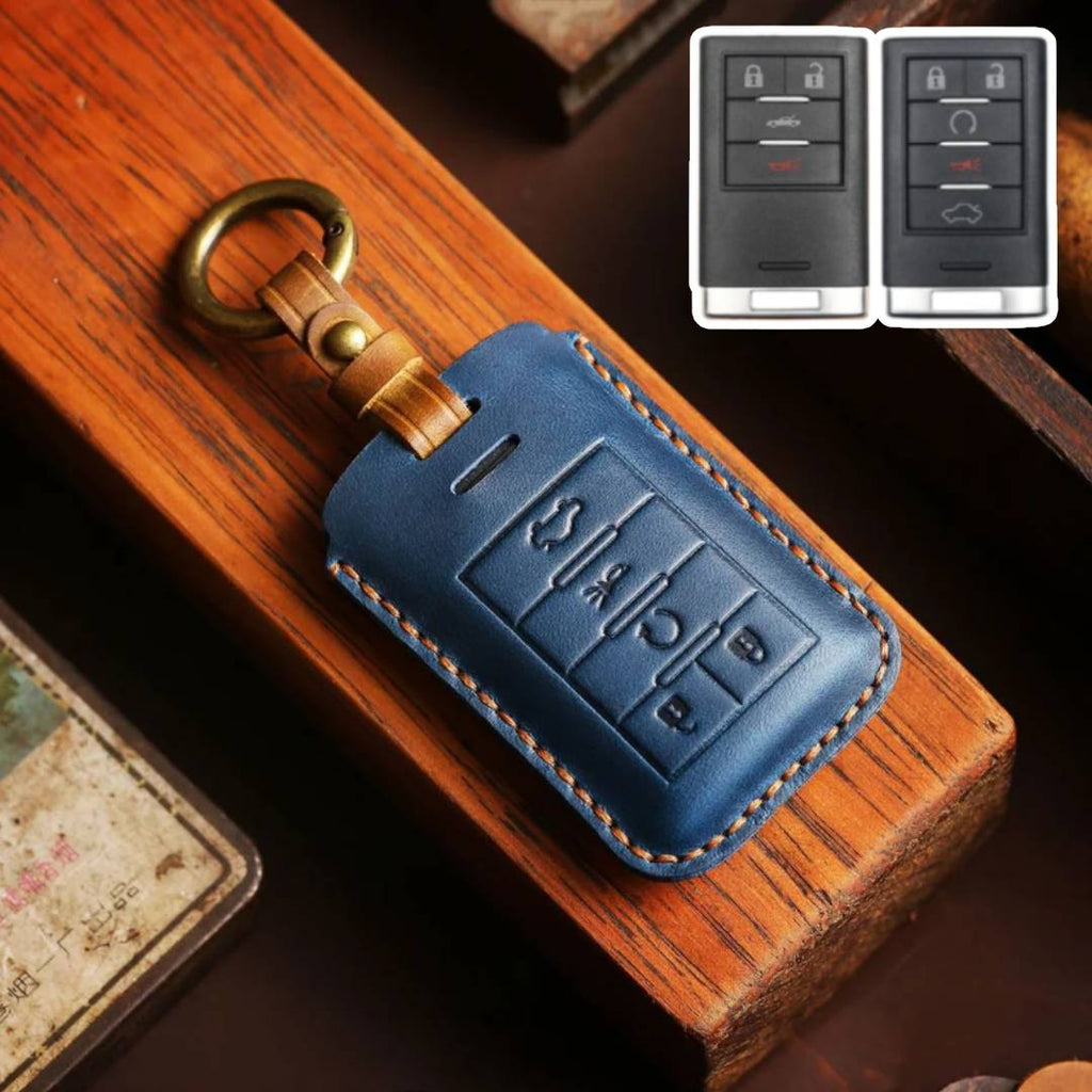Cadillac Leather Car Key Cover 4,5 Button