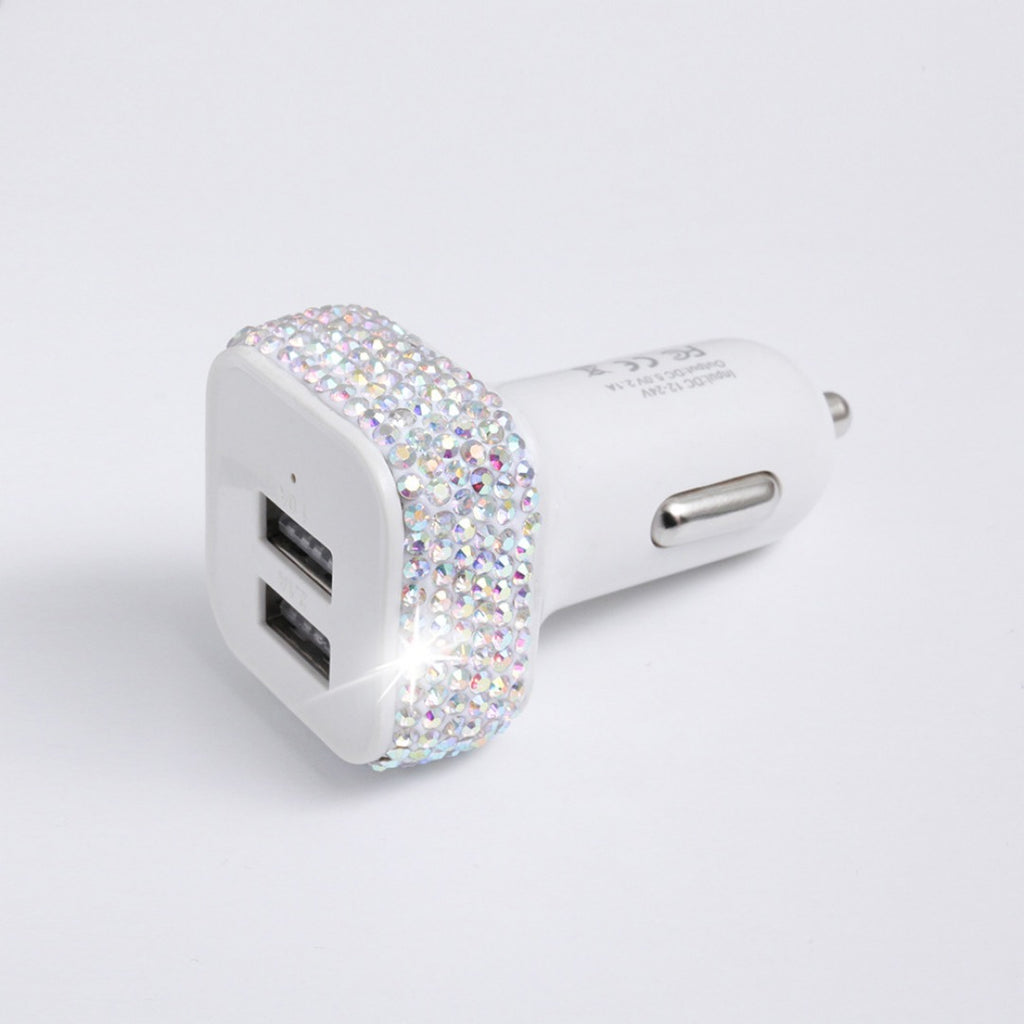 Chargeur de voiture strass double USB