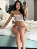 Durchsichtiges, besticktes Tube-Top, sexy Dessous-Set, 2-teilig, G-String und Tanga