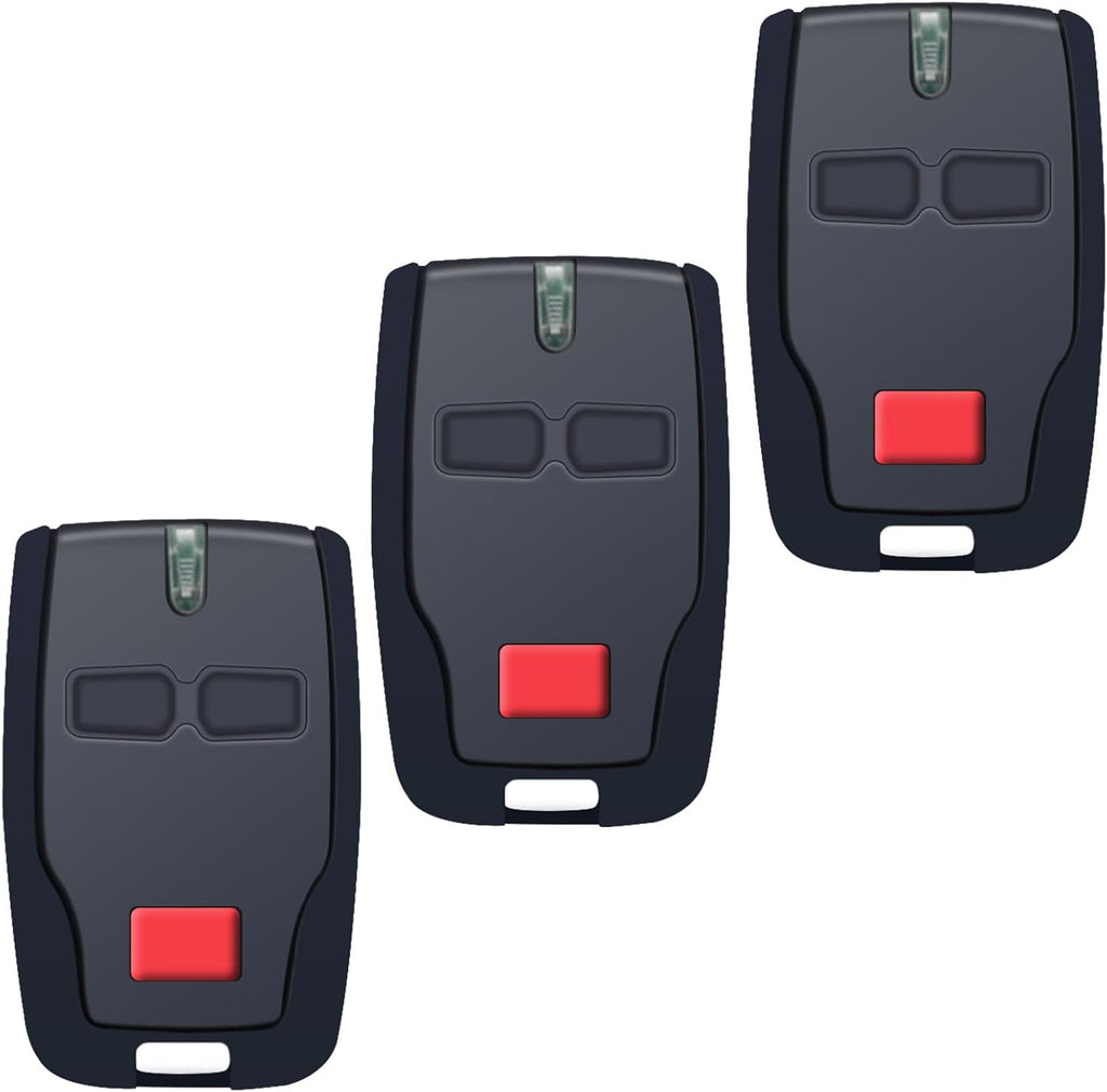 3 PCS BFT Mitto B2 Garage Remote - 433.92MHz 2-Channel Fob for Electric Gates