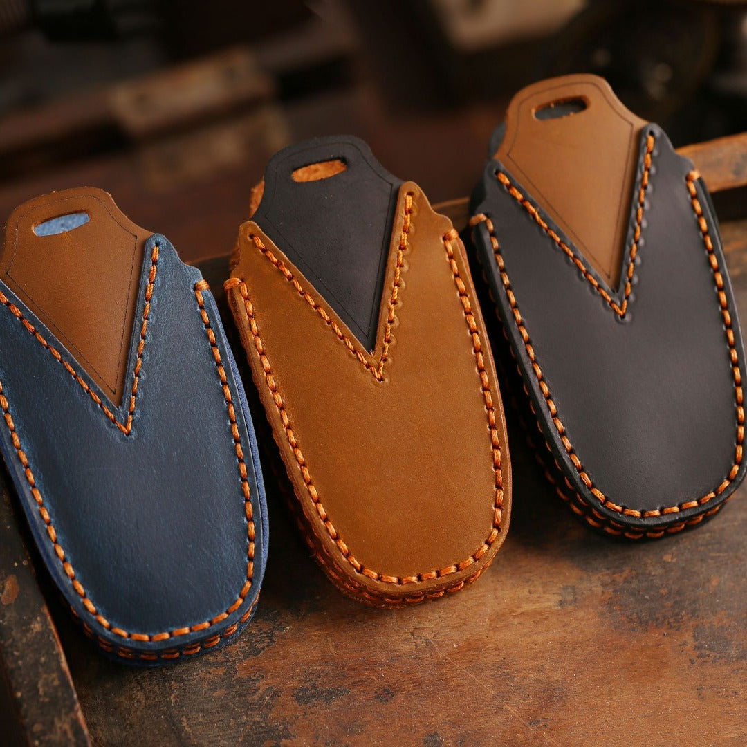 Ford Escort, Mondeo, EcoSport, Edge, Mustang, Explorer – Autoschlüsselhülle aus Leder für 3, 4 und 5 Tasten