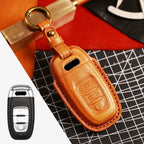 Premium Audi Leather Car Key Cover - Luxury Protection & Custom Fit for Audi Keys