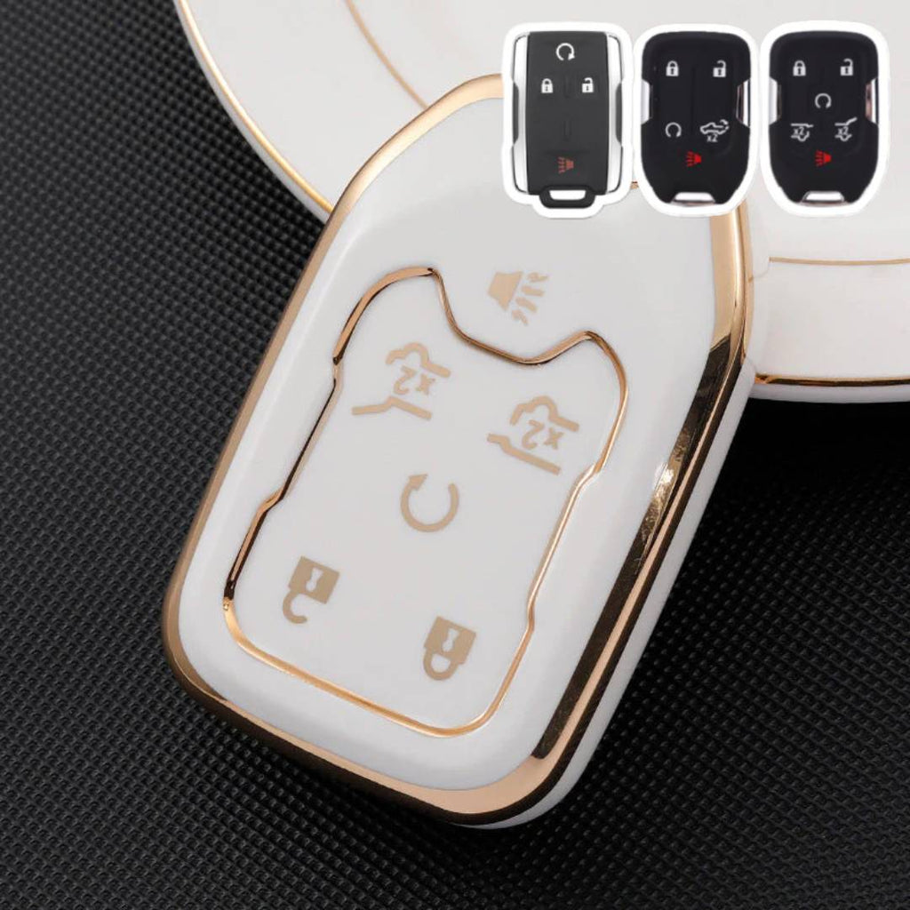 GMC Yukon Car Key Case Golden Edge