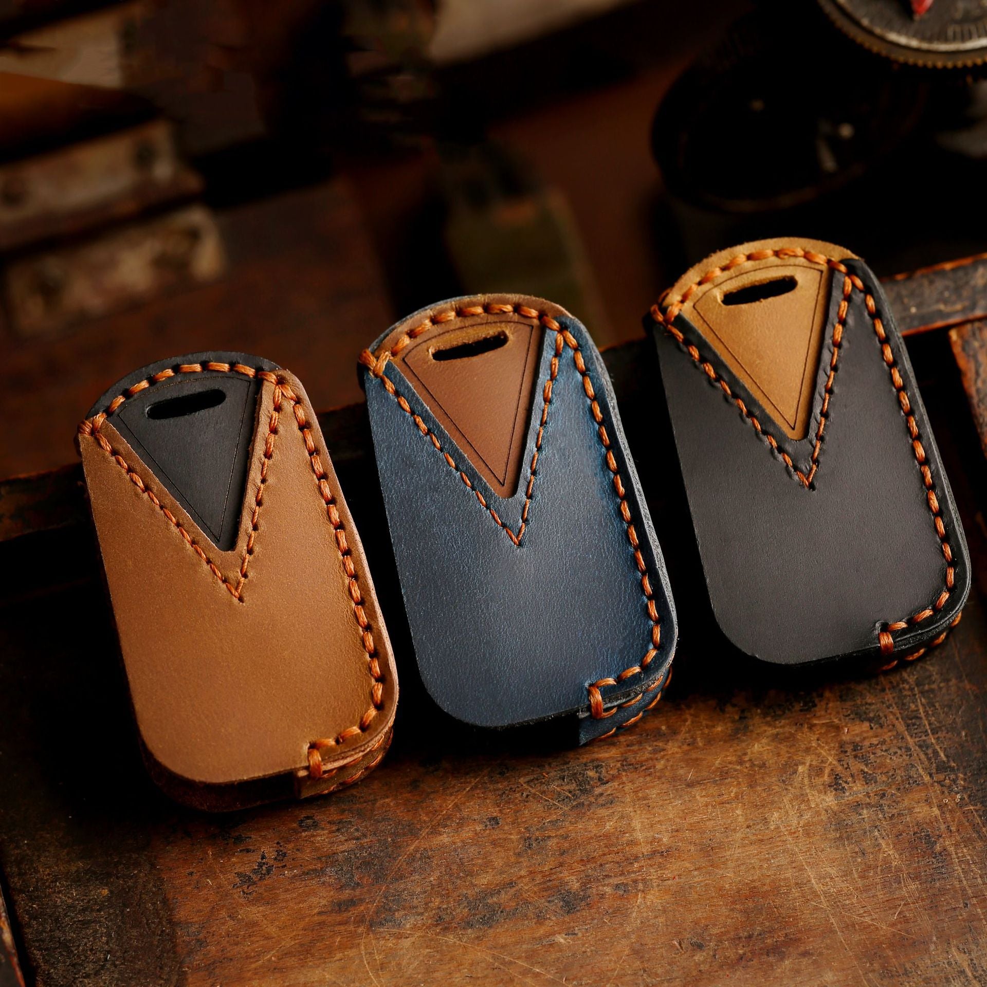 Autoschlüsselhülle aus Leder für Buick und Chevrolet (2, 3, 4, 5 Tasten)