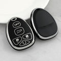Carsine Chevrolet Buick GMC Yukon Car Key Cover Silver Edge Black / Key case
