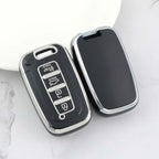 Carsine Kia Car Key Cover Silver Edge Black / Key case