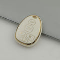 Carsine Chevrolet GMC Yukon Car Key Case Golden Edge White / Key case